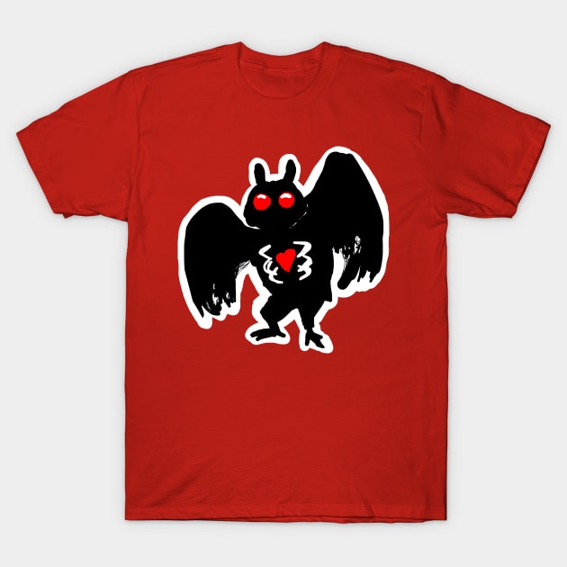 MOTHMAN buddy little baby mothman bae cute chibi T-Shirt by sandpaperdaisy